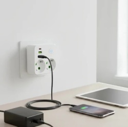 Prosto Razdelnik 220V 2x Šuko uticnica bela,2USB+TypeC,IP20