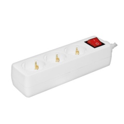 Prosto razvodnik sa 3 mesta 3m 1.5mm2 + prekidač ( NV3K-3/WH-P/1,5 )