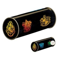 Pyramid International Harry Potter - Colorful Crest Dark Barrel Pencil Case ( 064530 )