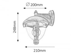 Rabalux Miami spoljna zidna svetiljka ( 8670 ) - Img 3