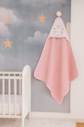 Ready Peškir sa kapuljačom 100x100cm - Roze