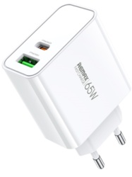 Remax Strujni Fast punjac Kiddy 1xUSB 3.0 + 1xTIP C 65W RP-U125, beli REMAX ( 840 )