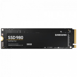 Samsung M.2 NVMe 500GB SSD 980, Read up to 3100 MB/s, Write up to 2600 MB/s (single sided), 2280 ( MZ-V8V500BW )
