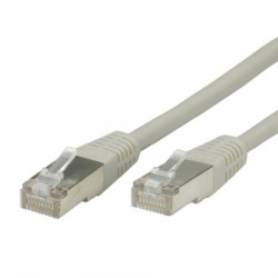 Secomp roline S/FTP(PiMF) cable Cat.7 with RJ45 connector 500 MHz LSOH grey 0.5m ( 4056 ) - Img 1