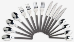 Set pribora za jelo tamno braon 16kom/p