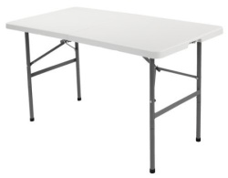 Sklopivi sto sa metalnom konstrukcijom 122x61x74 beli - Img 2