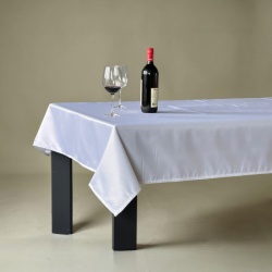 Stolnjak Damast Glat - 150x160cm Bela boja ( VLK000340-belaboja )