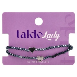 Takk elif lady narukvice srce crna 2k ( 505120 )