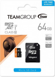 TeamGroup micro SDXC 64GB UHS-I +SD adapter TUSDX64GUHS03 - Img 2