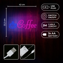 TelForceOne Dekorativna neon LED rasveta COFFEE ( RTV100272 )-4