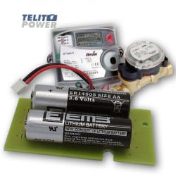 TelitPower baterija Litijum 3.6V 5200mAh 2xAA Saftsa štampanim kolom D7000392-AC za ACTARIS toplotna merila ( P-0779-1 ) - Img 2