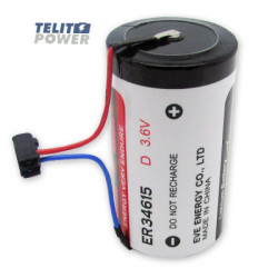 TelitPower baterija Litijum ER34615 sa konektorom za toplotna merila TE Siemens 2WR5 3.6V 19000mAh ( P-1090 ) - Img 1