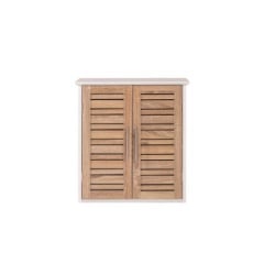 Tendance kupatilski ormaric sa 2 vrata i 1 policom stockholm 52x22x55cm mdf bambus bela ( 9903306 )-1