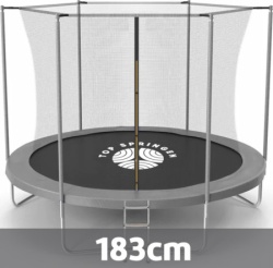 Top Springen 183 Trambolina sa unutrašnjom mrežom i merdevinama - siva ( TOP183INS )