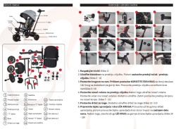 Tricikl za decu sa rotirajućim sedištem I ležećim položajem SM-25303 Ljubičasti