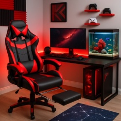 Trick Gejmerska stolica sa dodatkom za noge Y-830 crvena