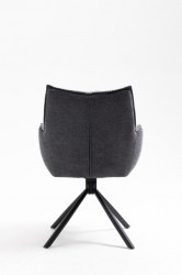 Trpezarijska stolica Ringo 1 Belo-Crno-Siva/Crne noge 610x620x890 mm ( 775-082 ) - Img 5