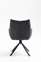 Trpezarijska stolica Ringo 1 Belo-Crno-Siva/Crne noge 610x620x890 mm ( 775-082 ) - Img 9