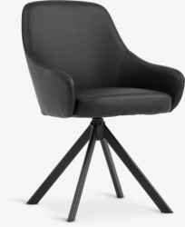 Trpezarijska stolica rotirajuća crna