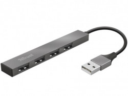 Trust Hub HALYX USB2.0/4xUSB/Aluminjum/siva ( 23786 )