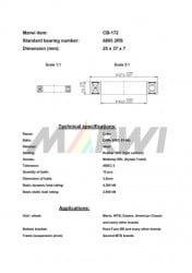 Union ležaj srednjeg pogona cb-172 6805 2rs 25x37x7 ( 436172 ) - Img 2