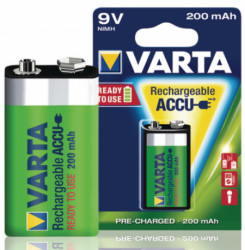 VARTA-56722/1 * 9V PUNJIVA NiMH baterija 200mAh R22 - Img 3