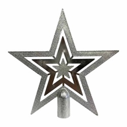 Vrh zvezda za bor srebrna 18 cm ( 51-611000 )