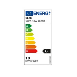 XLED 18W 4000K Nadgradni okrugli LED panel plasticni,1890Lm,󫹉*31mm, Ra80, IP20 170942-2