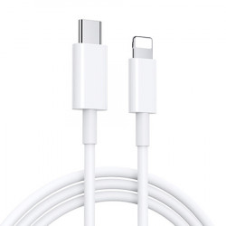 Xwave Kabl TIP-C-muški - LIGHTNING(za iPHONE -muški)/dužina 2m/3A/Aluminium /beli pvc ( TIP-C za iPhone 2m 3A Al white pvc ) - Img 2