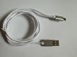 Xwave USB kabl /USB 2.0 (tip A -muški) -Micro USB (tip A -muški)/dužina 2m/2A/Aluminium/srebrni upleteni ( USB Micro 2m 2A Al /silver mesh - Img 2