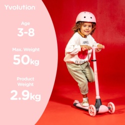 Yvolution yglider kiwi  trotinet rozi  ( 101260 )-2