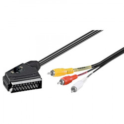 Zed electronic scart - RCA (činč) kabel sa prekidačem, 1.5 met - VCSC/1,5 - Img 2