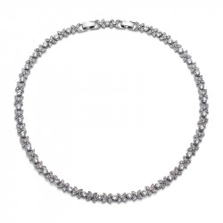 Ženska oliver weber fleur crystal ogrlica sa swarovski belim kristalom ( 11030r ) - Img 1