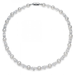 Ženska oliver weber pearl white ogrlica sa belim swarovski perlama ( 11010 ) - Img 4