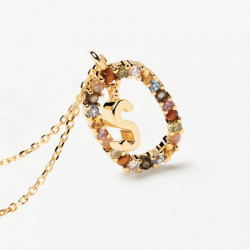 Ženska pd paola letter s zlatna ogrlica sa pozlatom 18k ( co01-278-u ) - Img 2