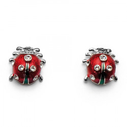 Ženske oliver weber ladybug mini crystal mindjuše sa swarovski crvenim kristalom ( 22186 ) - Img 1