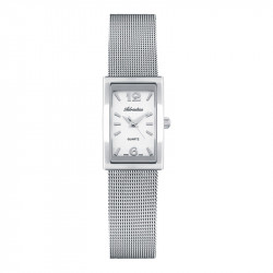 Ženski adriatica milano beli srebrni kvadratni elegantni ručni sat sa srebrnim pancir kaišem ( a3814.5153q ) - Img 1