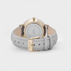 Ženski cluse la boheme beli zlatni ručni sat sa sivim kožnim kaišem ( cl18414 ) - Img 4