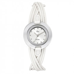 Ženski girl only enlace moi beli elegantni ručni sat sa belim kožnim kaišem ( 698114 )
