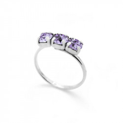 Ženski victoria cruz celine tree minis violet prsten sa swarovski ljubičastim kristalom ( a3246-31a )