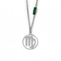 Ženski victoria cruz virgo emerald lančić sa swarovski zelenim kristalom ( a3660-vihg ) - Img 6