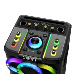 Zvucnik bluetooth ndr-2270 100w 2*12 inca sa dva mikrofona crni ( ZV1138 )-3