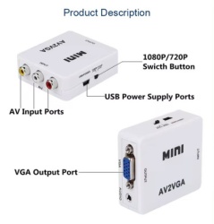  Gembird input A AV to VGA Mini (906) (560)-2