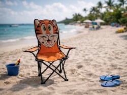 Alberg Dečija sklopiva stolica Tigar - narandžasta ( KLK030 )