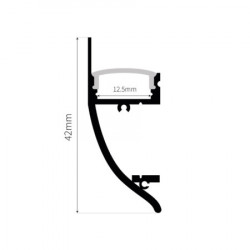 Aluminijumski zidni profil za jednu LED traku ( LPR-1742/2 ) - Img 2