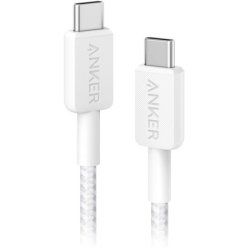 Anker 322 usb-c to usb-c (6ft braided) - white
