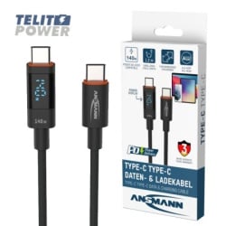 Ansmann USB tip C na USB tip C kabl dužine 120cm sa LCD displejom ( 4459 )