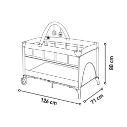 Asalvo prenosivi krevetac complet duo baby giraffe ( 21229 )-3