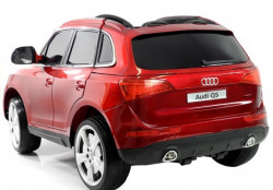 Audi Q5 2018 Licencirani auto na akumulator sa kožnim sedištem i mekim gumama - Crveni - Img 2