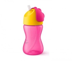 Avent magicna solja sa slamkom 300ml 12m+  1998 - pink ( SCF798/02 )-1